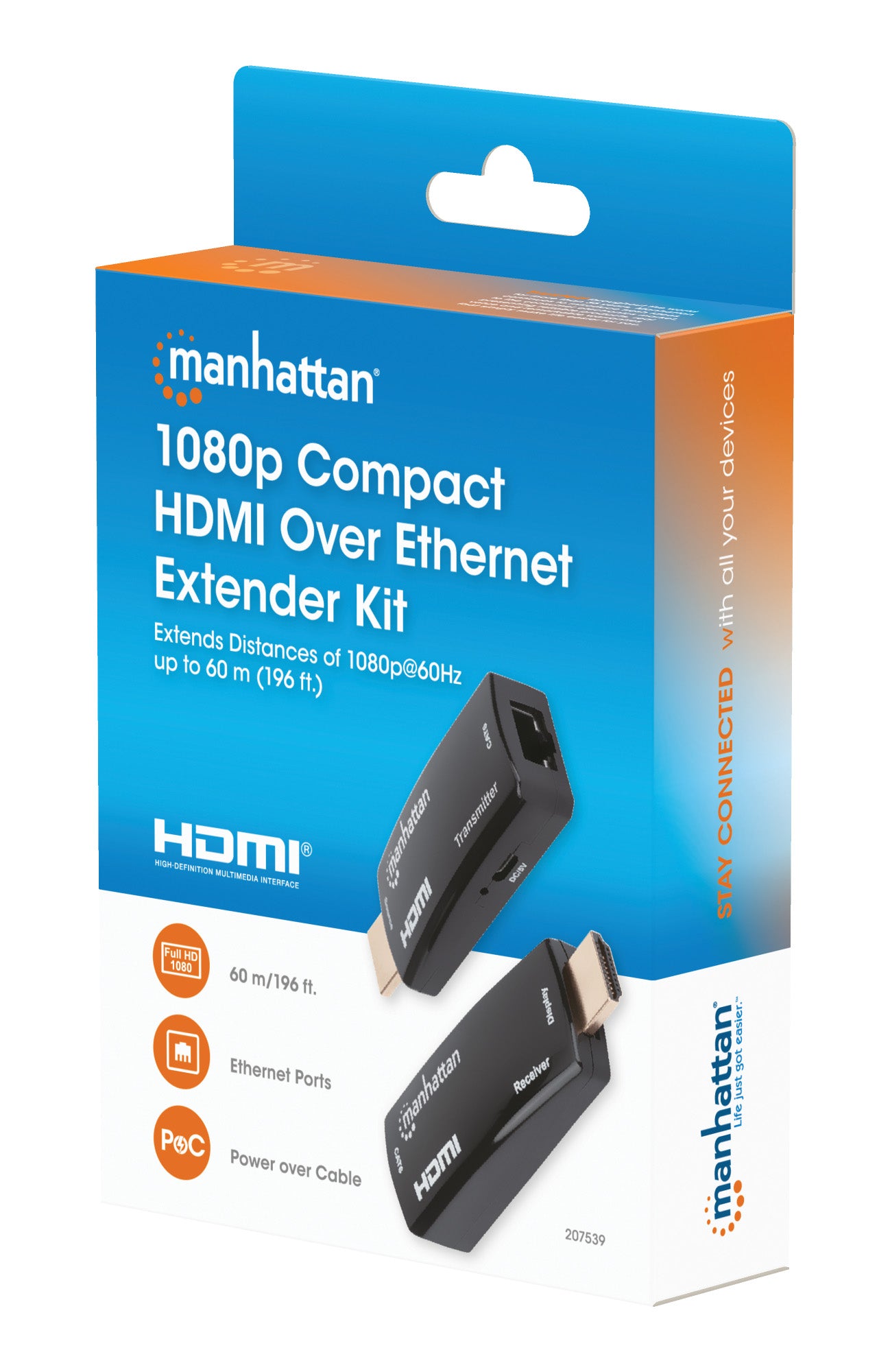 1080p HDMI over Ethernet Extender Set in kompaktem Format Packaging Image 2