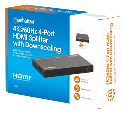4K@60Hz 4-Port HDMI-Splitter mit Downscaling Packaging Image 2