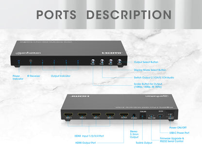 4K@30Hz 4-Port HDMI Multiviewer Switch Image 9