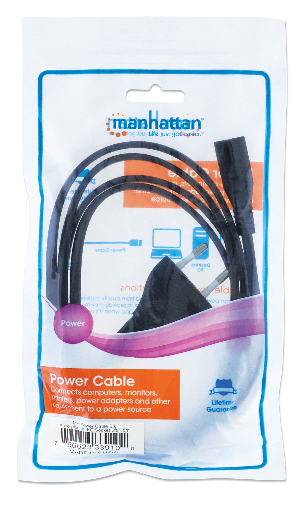 Stromkabel C7 auf EU CEE 7/16, 1,8 m Packaging Image 2
