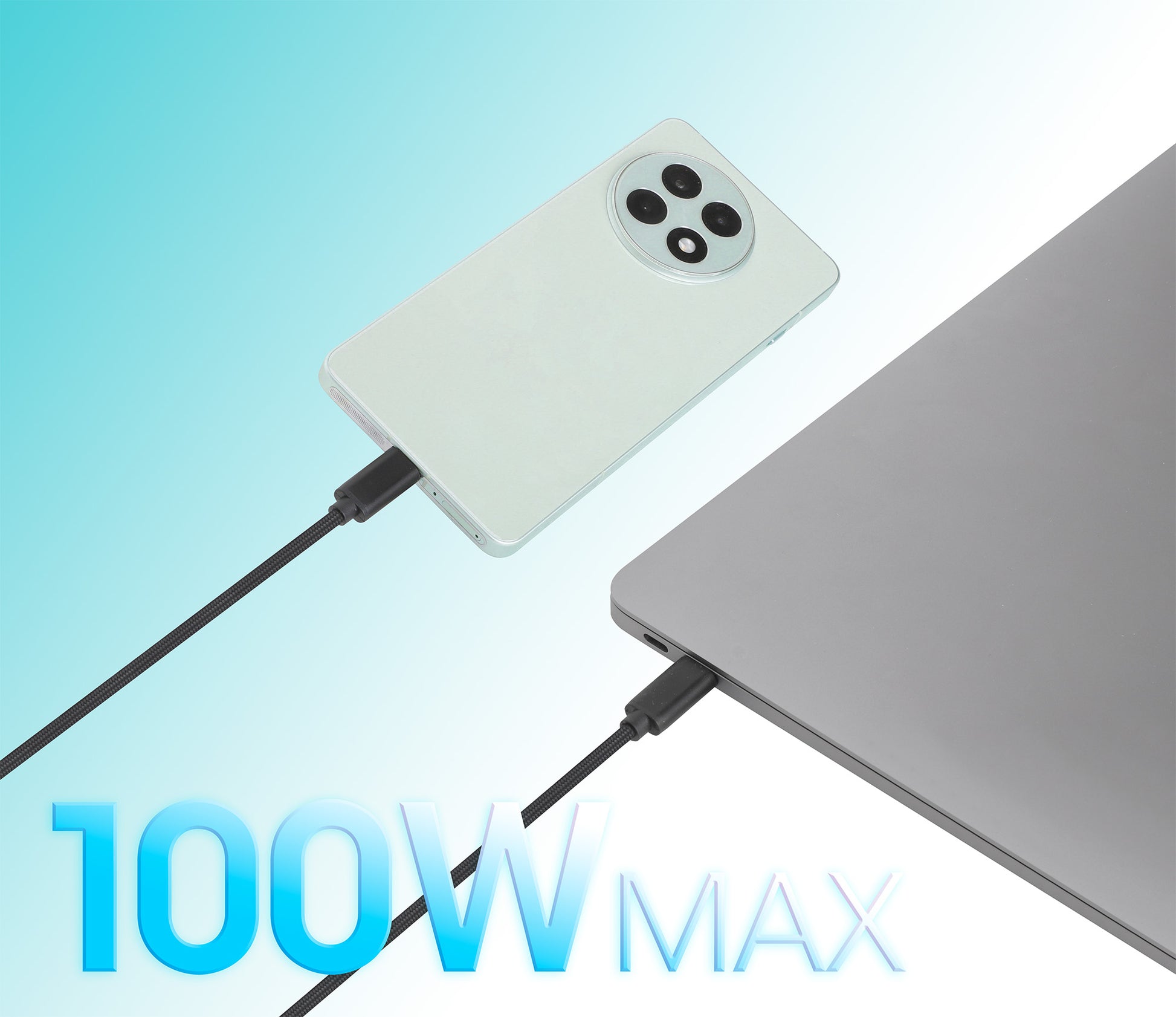 Dual USB-C Ladekabel 100 W, 2 m Image 8