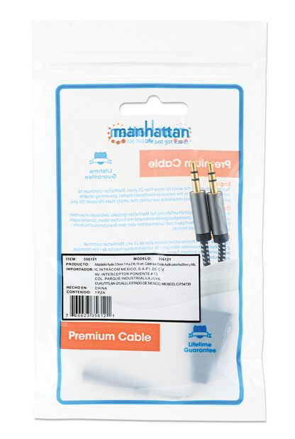 Headset-Adapterkabel mit Aux Y-Audiosplitter Packaging Image 2