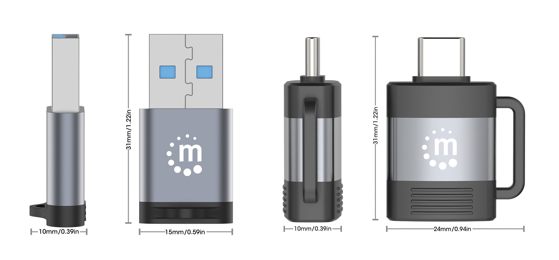 2-teiliges Set: USB-C auf USB-A-Adapter & USB-A auf USB-C-Adapter Image 6