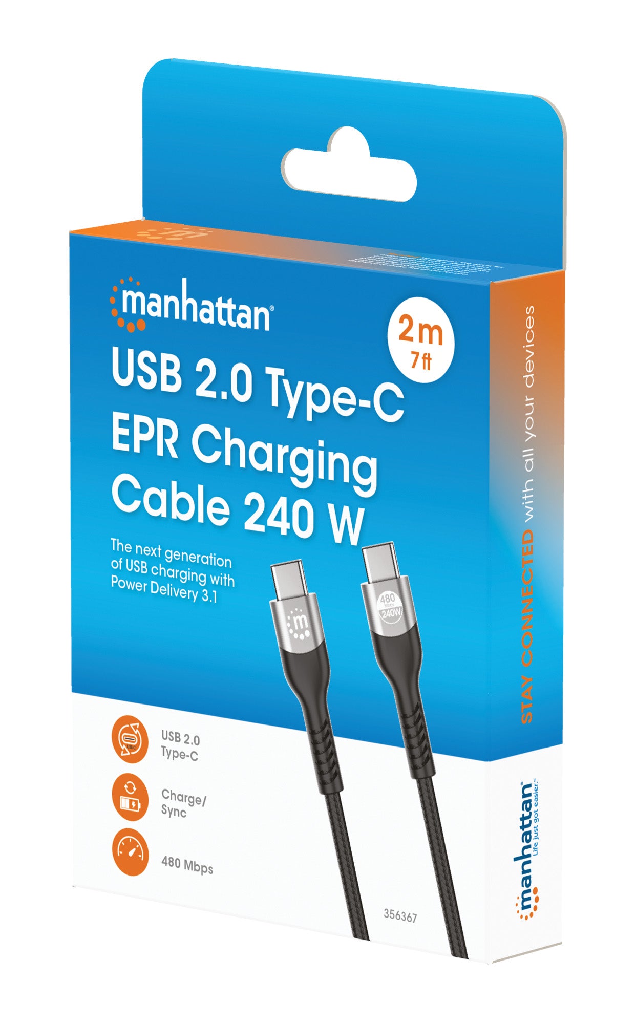 USB 2.0 Typ C EPR Ladekabel 240 W / PD 3.1 Packaging Image 2