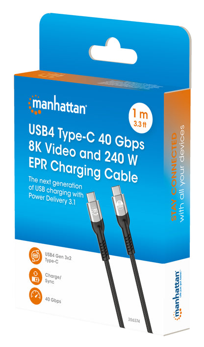 USB4 Typ C 40 Gbit/s 8K Video und 240 W EPR Ladekabel / PD 3.1 Packaging Image 2