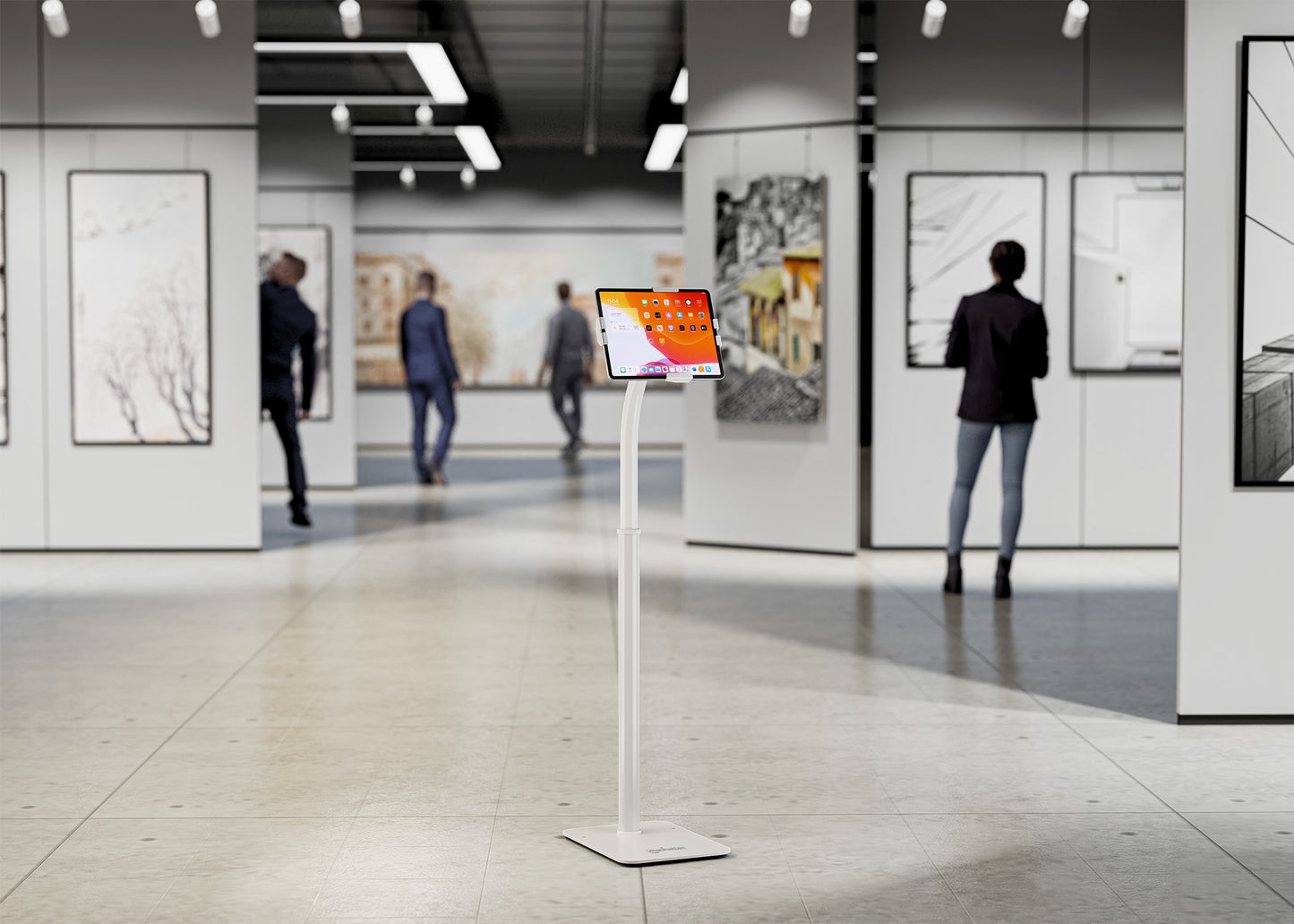 Anti-Diebstahl-Bodenständer mit Halterung für Tablet und iPad Image 15