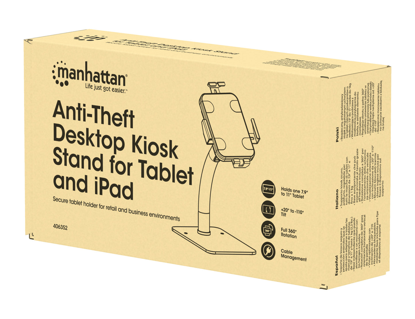 Anti-Diebstahl-Tischständer mit Halterung für Tablet und iPad Packaging Image 2