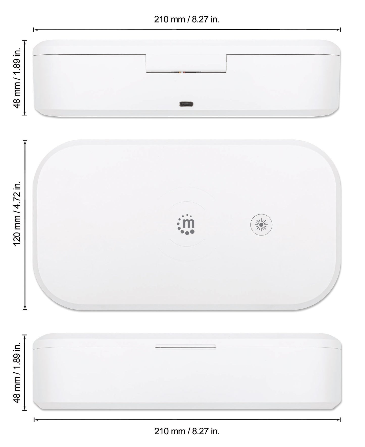 UV-Desinfektionsbox mit kabellosem Induktionsladegerät für Smartphones Image 13