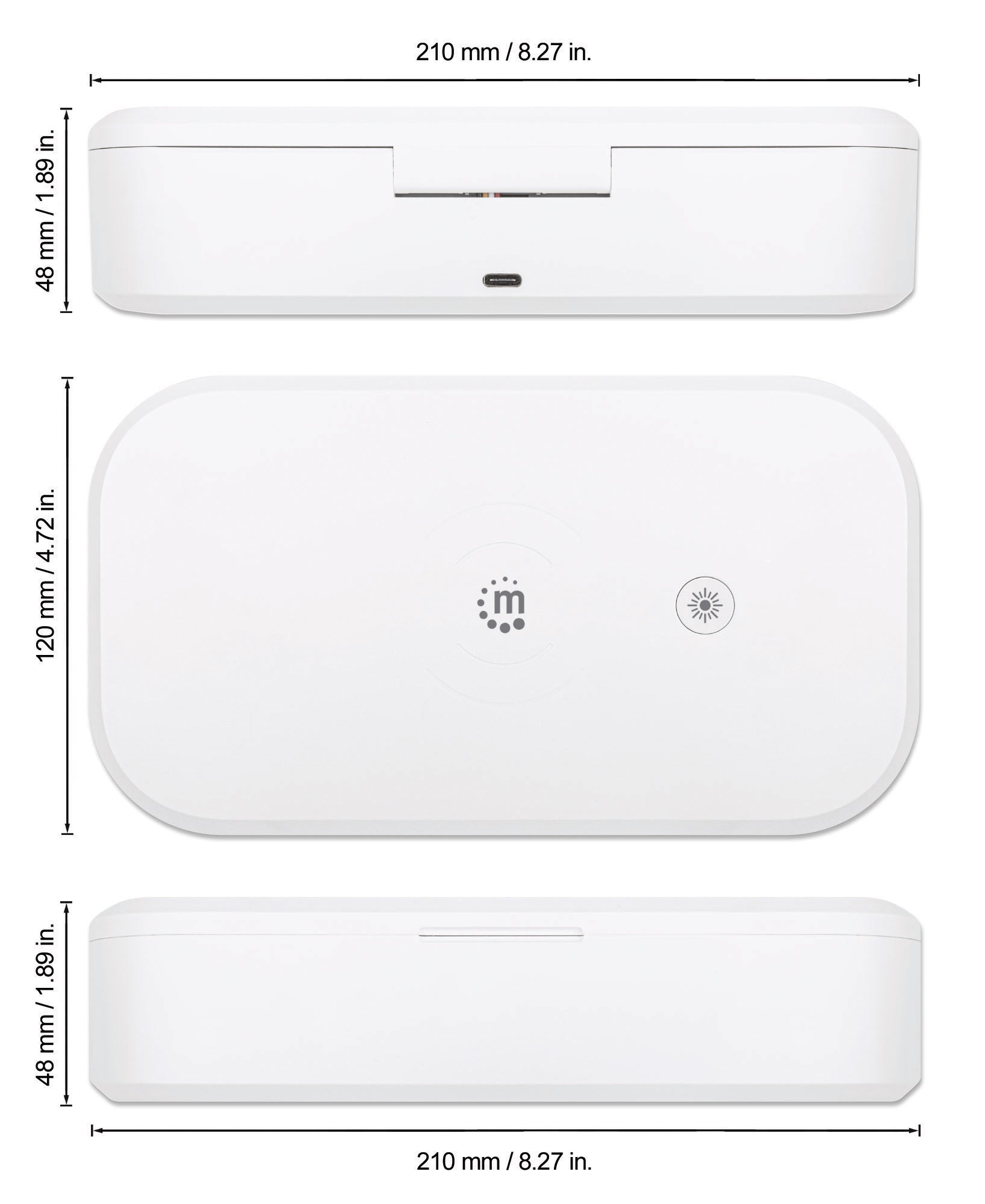 UV-Desinfektionsbox mit kabellosem Induktionsladegerät für Smartphones Image 13
