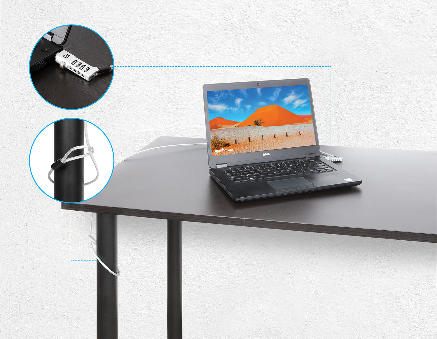 Universelles Laptopschloss mit Zahlencode für Noble Wedge®, Nano und K-Slot Image 3