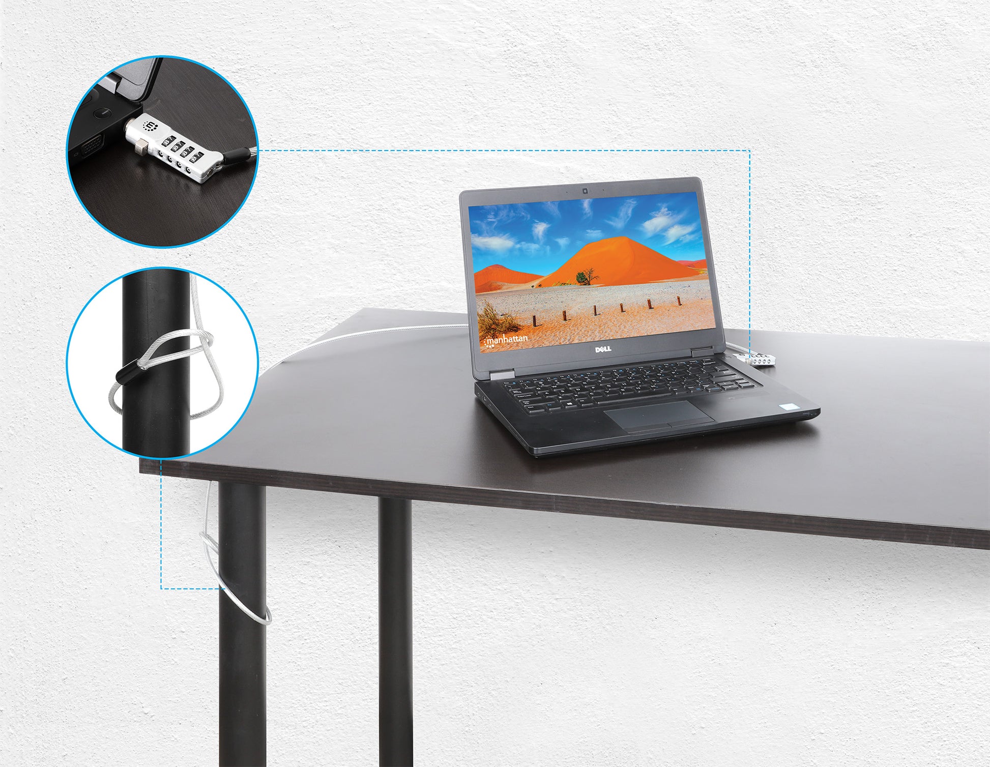 Universelles Laptopschloss mit Zahlencode für Noble Wedge®, Nano und K-Slot Image 3