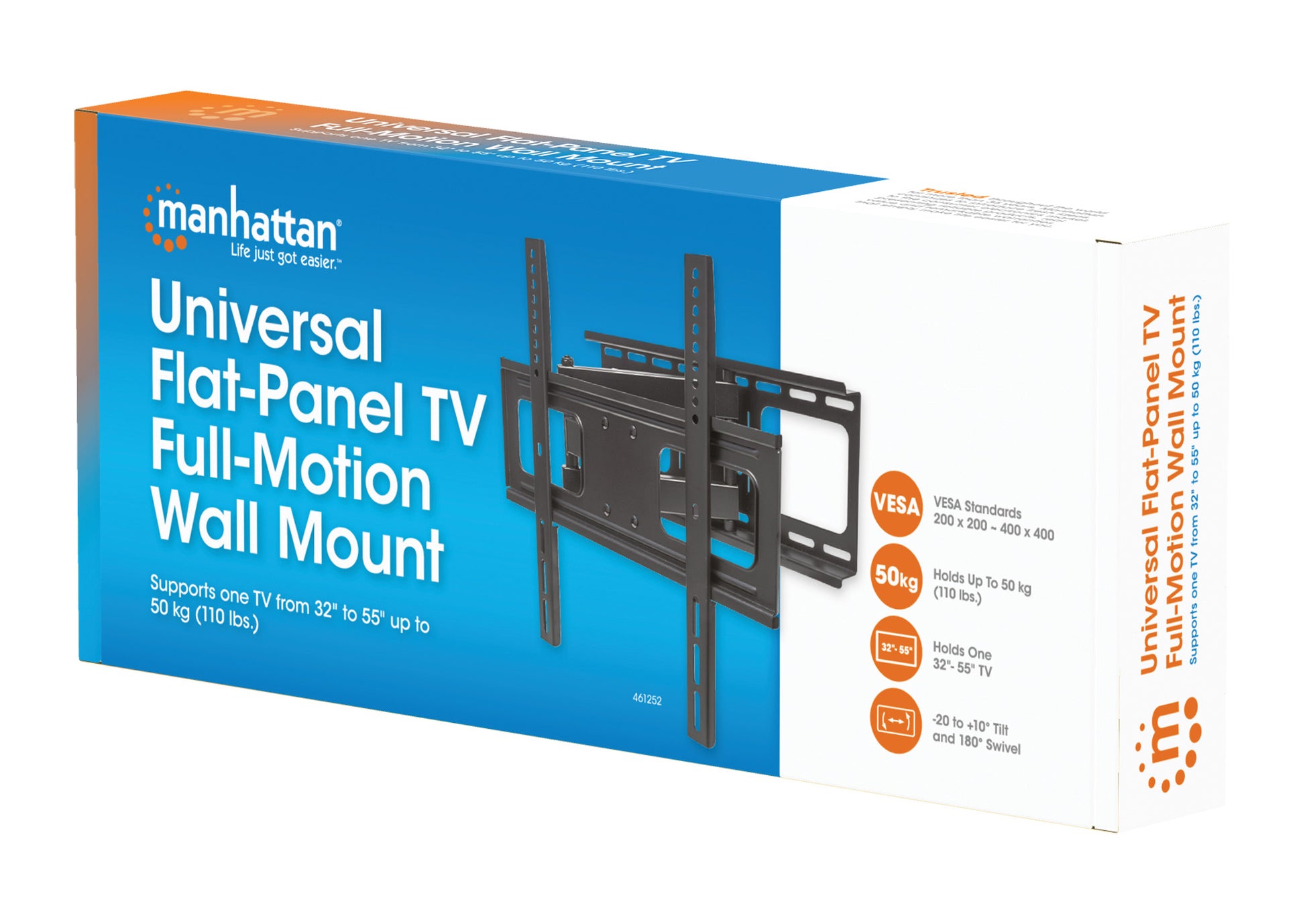 TV-Wandhalterung für 32 bis 55 Zoll, neigbar und schwenkbar Packaging Image 2