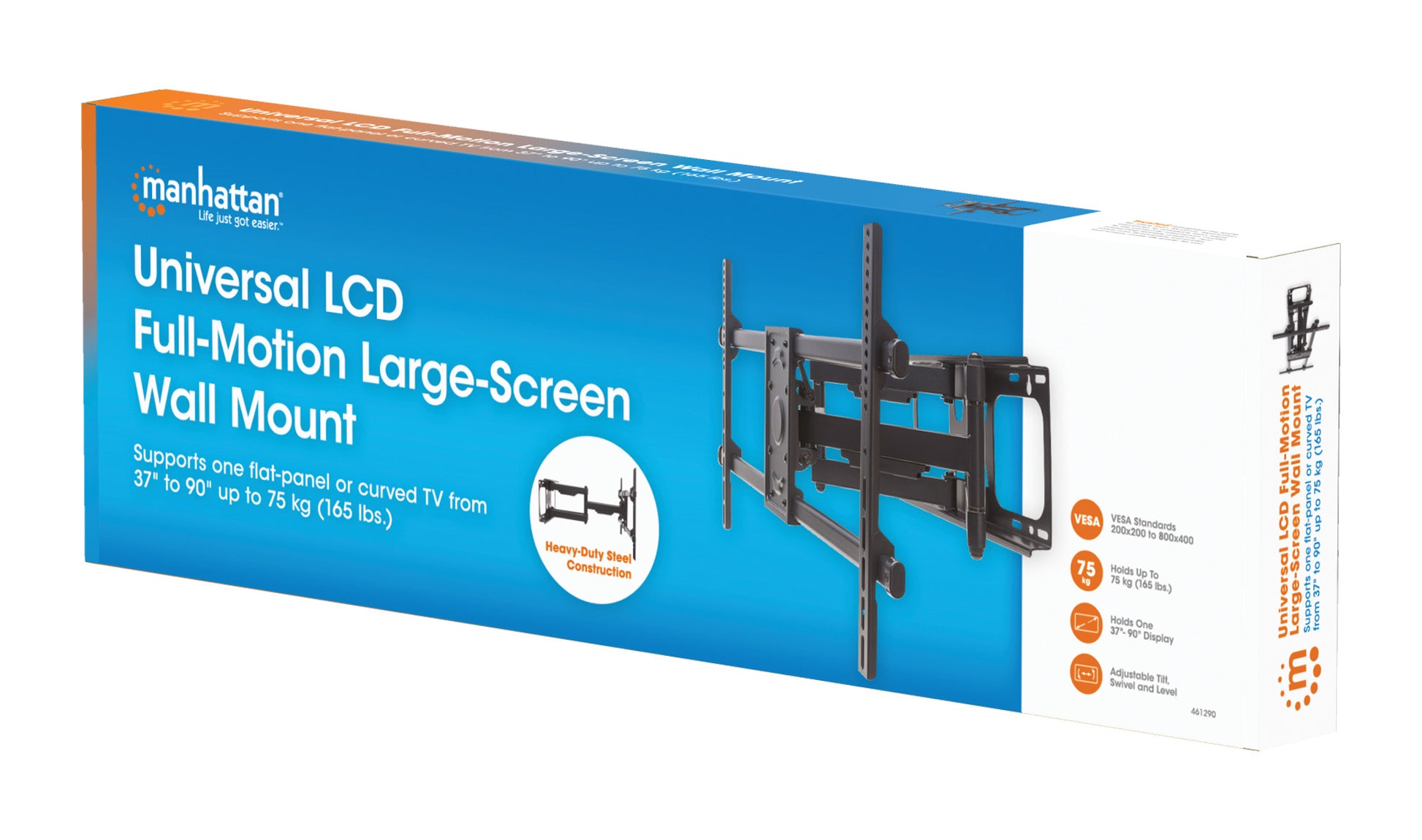 Wandhalterung für 37 bis 90 Zoll, neigbar und schwenkbar Packaging Image 2