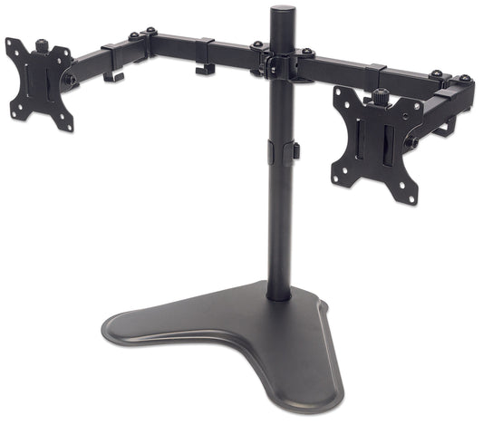 Tischhalterung mit Standfuß für zwei Monitore von 17 bis 32 Zoll Image 1