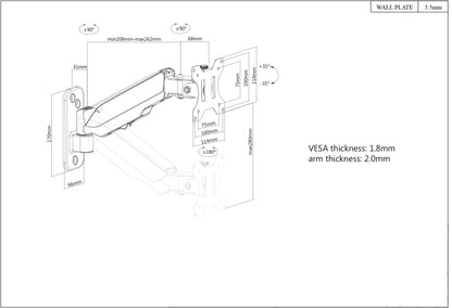 Wandhalterung für einen Monitor von 17 bis 32 Zoll Image 8