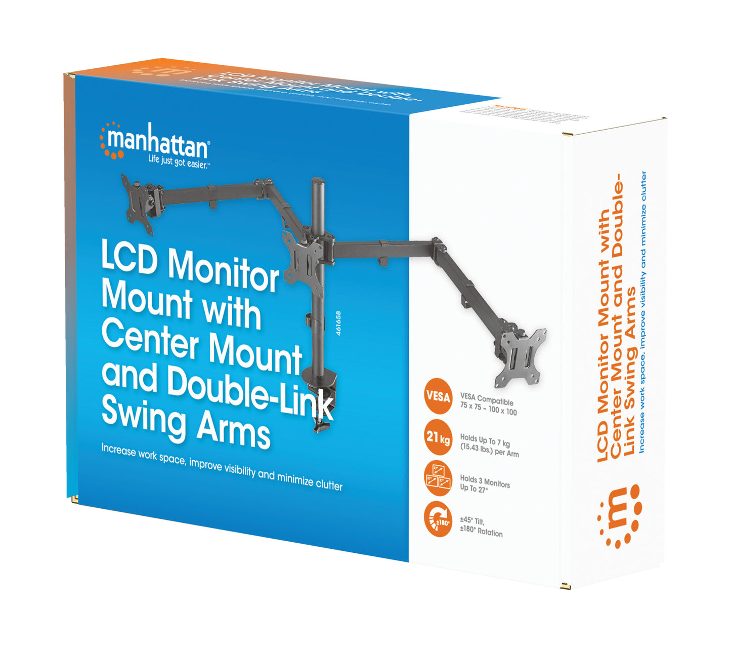 Tischhalterung für drei Monitore von 13 bis 27 Zoll Packaging Image 2