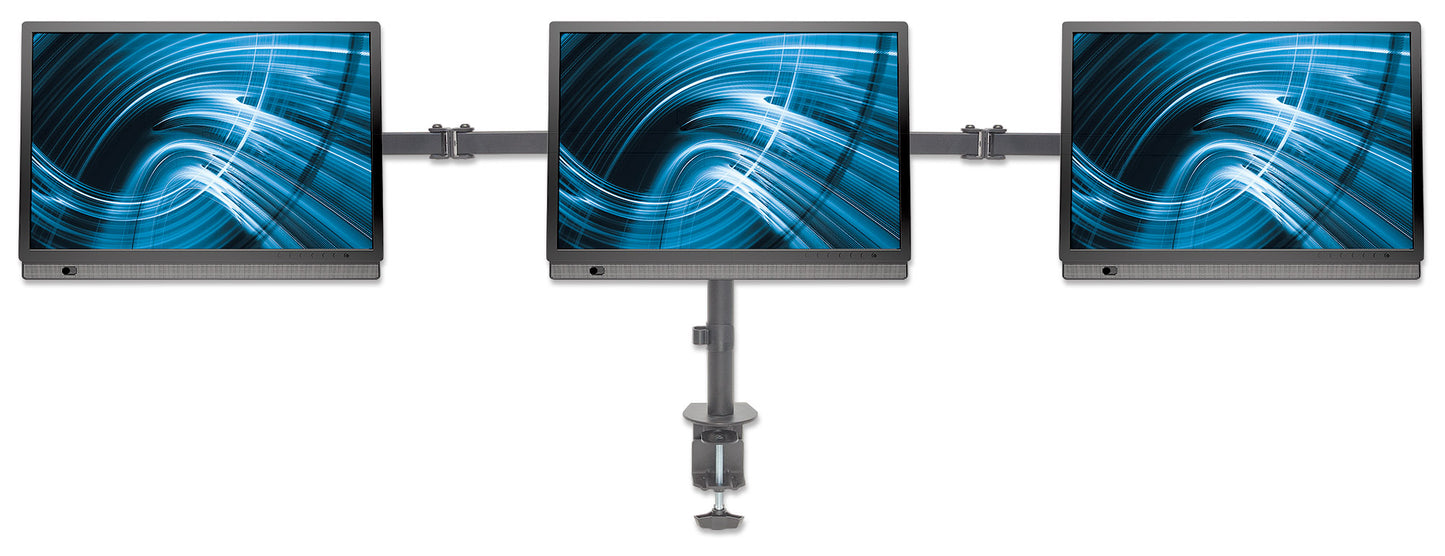 Tischhalterung für drei Monitore von 13 bis 27 Zoll Image 6