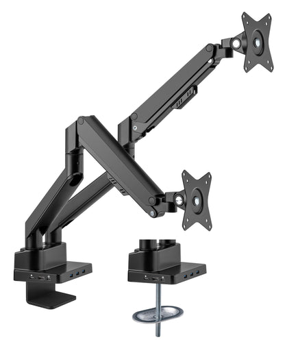 Tischhalterung mit Gasdruckfeder für zwei Monitore & Dockingstation Image 13