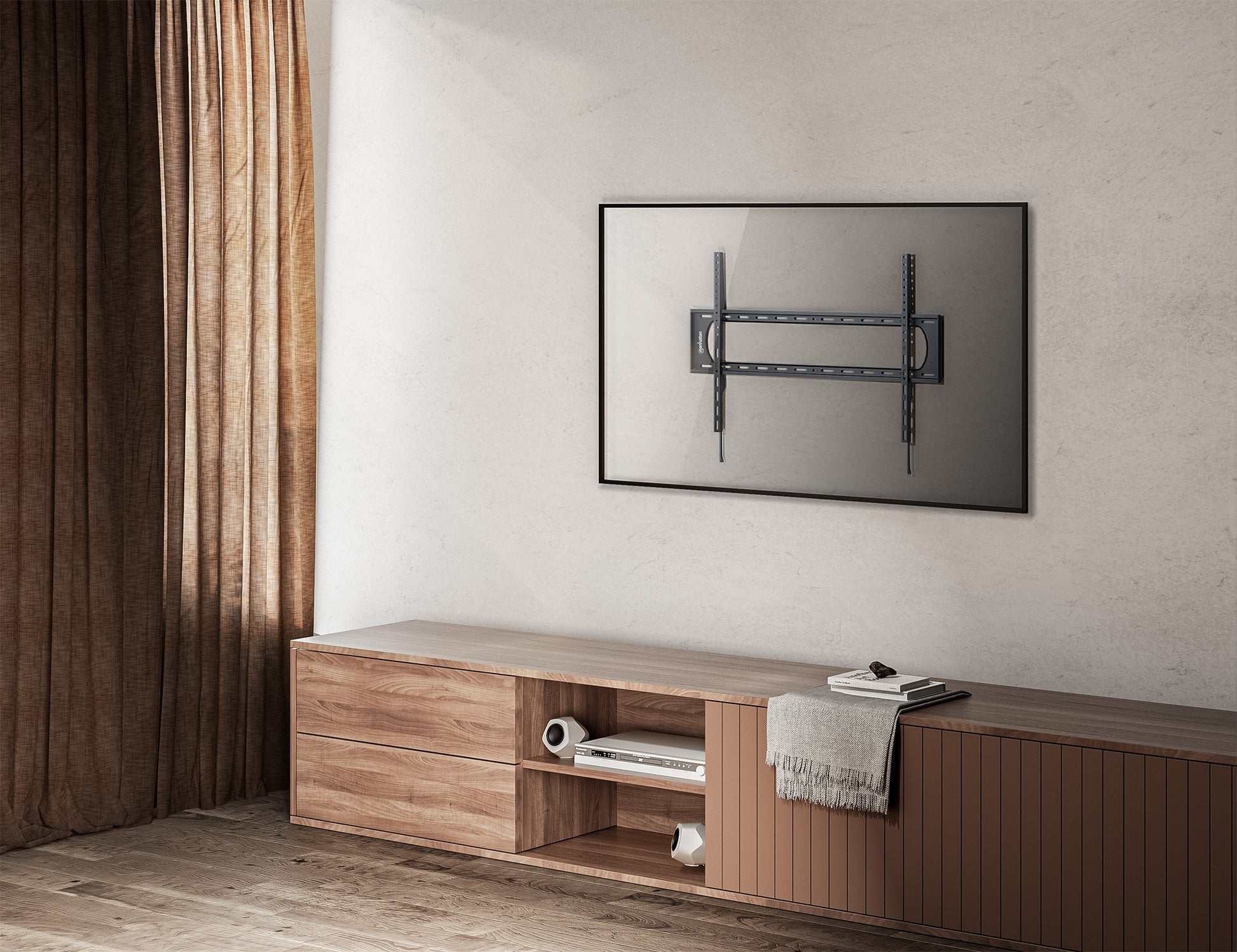 Ultraflache TV-Wandhalterung für 60 bis 120 Zoll, starr Image 10