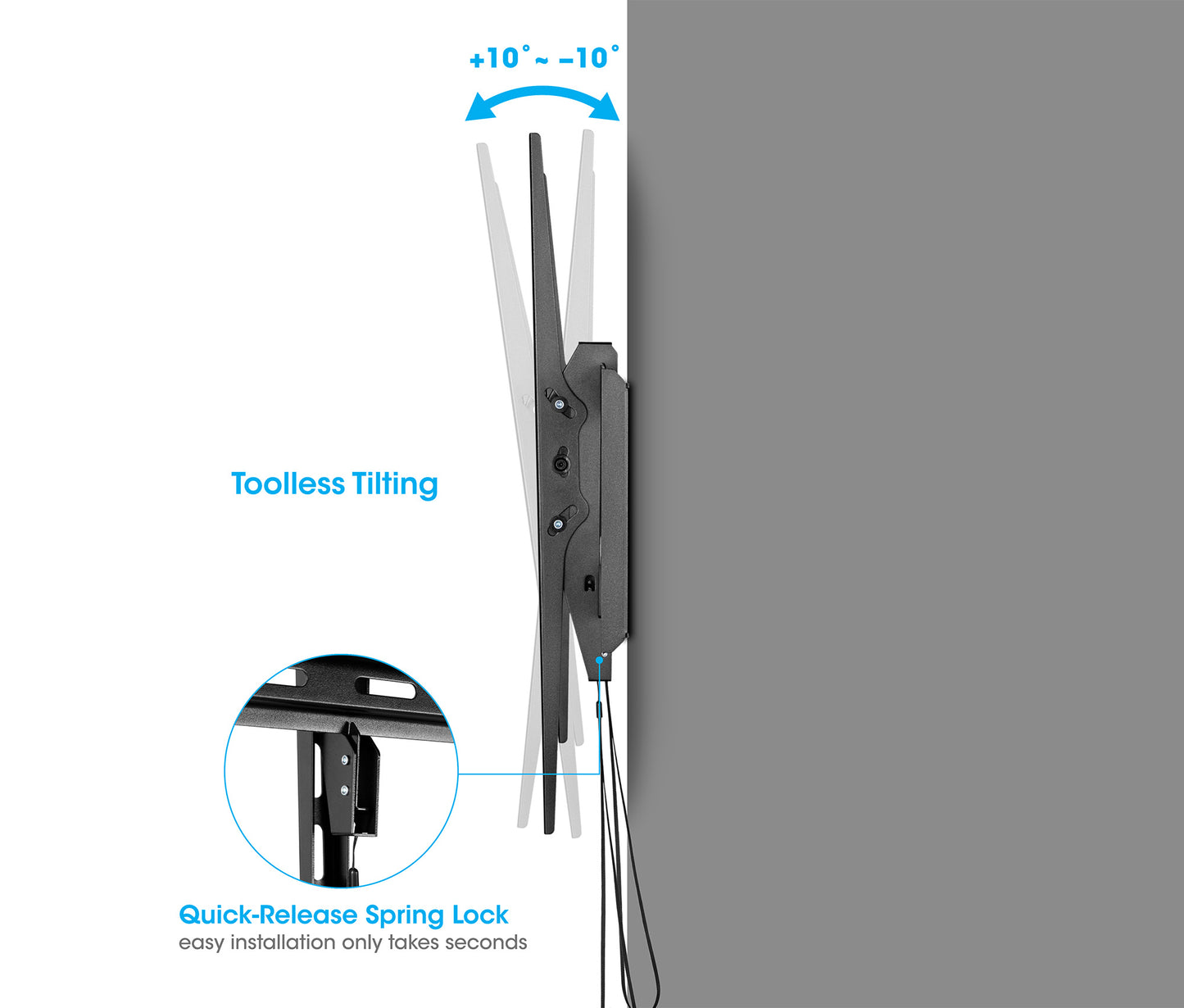 TV-Wandhalterung für 60 bis 120 Zoll, neigbar Image 9