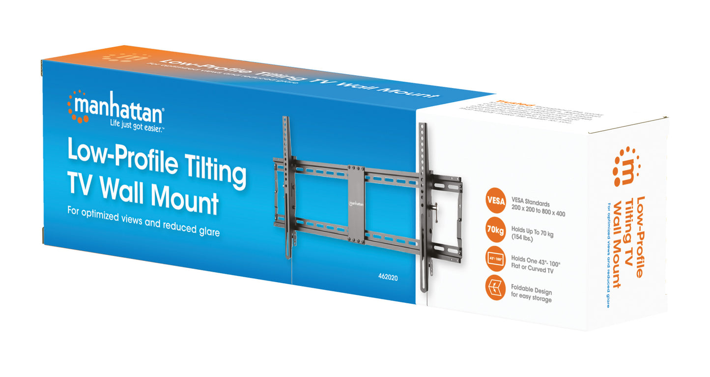 Flache TV-Wandhalterung für 43 bis 100 Zoll, neigbar Packaging Image 2