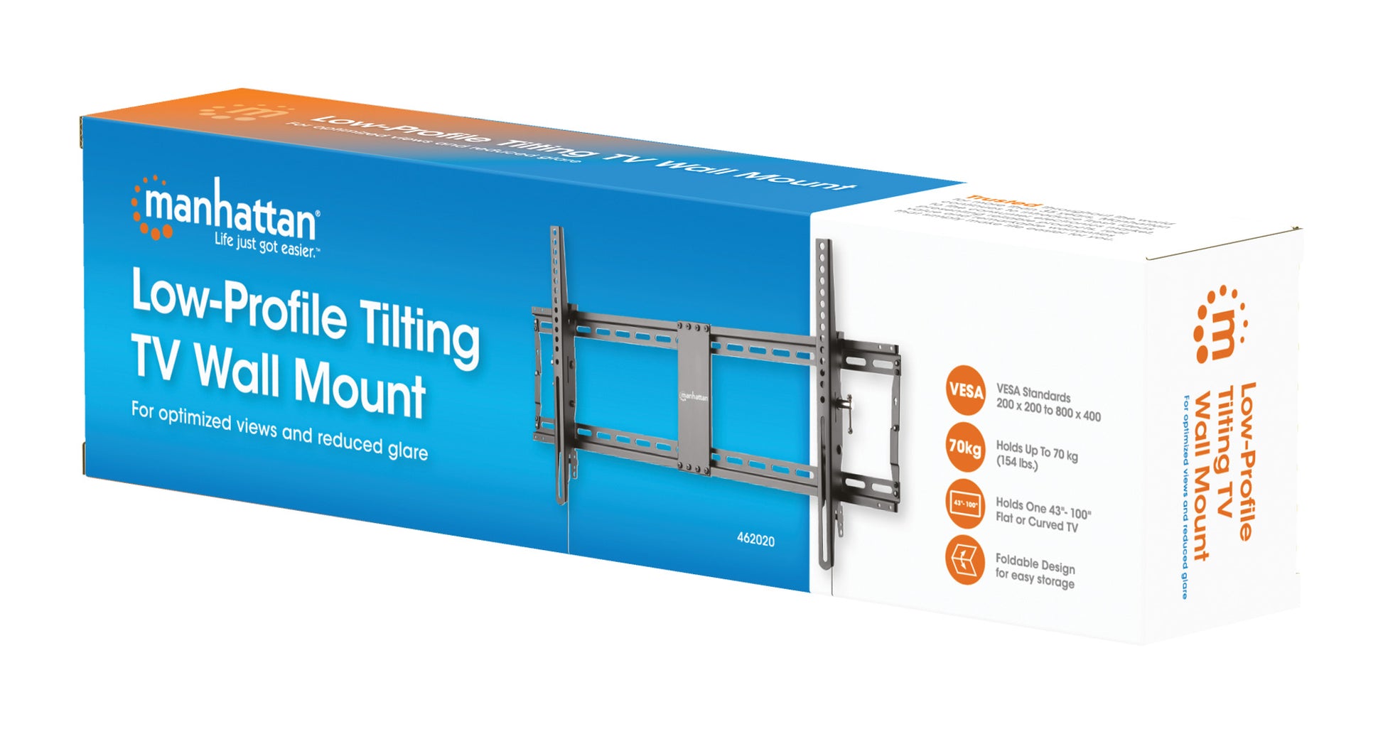 Flache TV-Wandhalterung für 43 bis 100 Zoll, neigbar Packaging Image 2