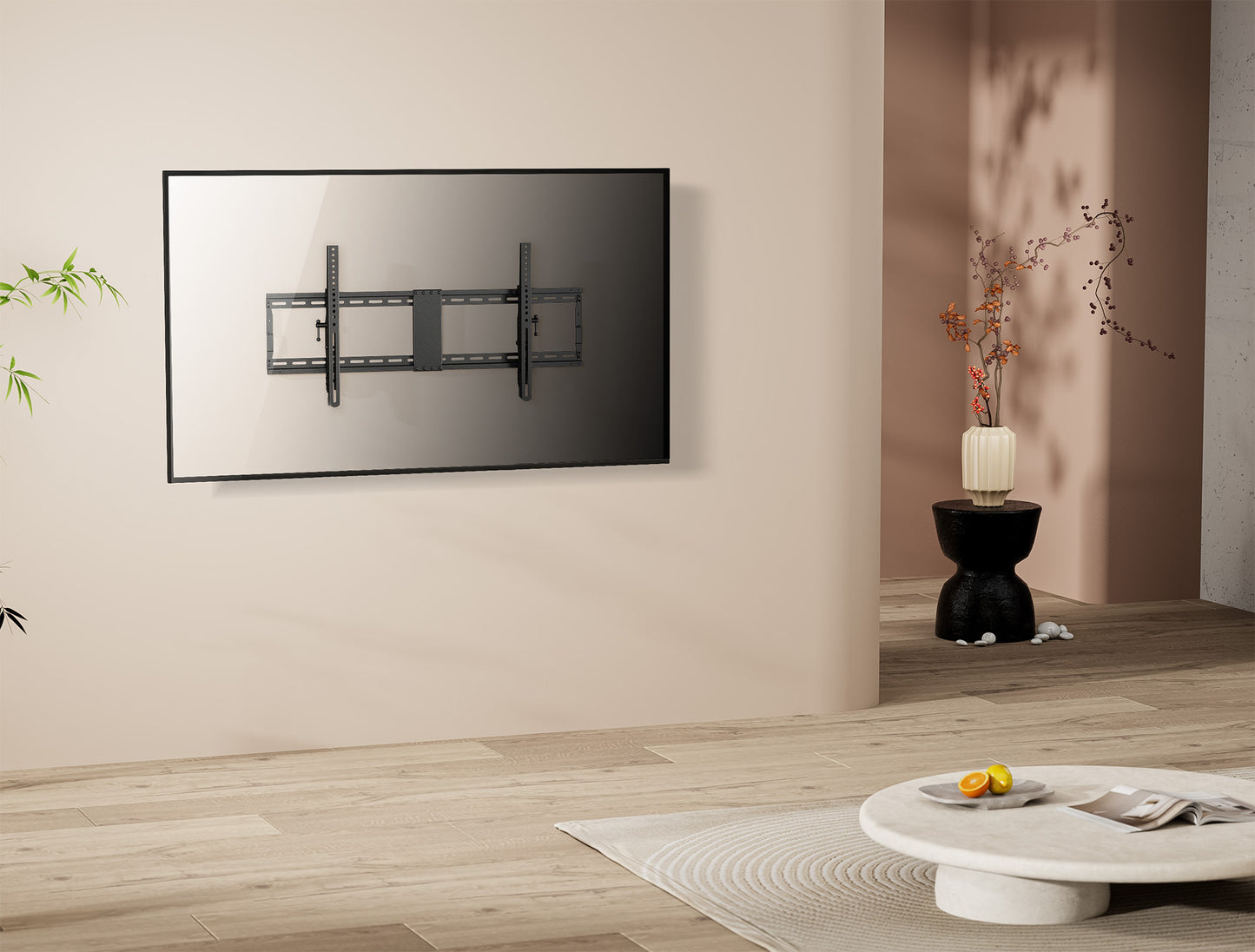 Flache TV-Wandhalterung für 43 bis 100 Zoll, neigbar Image 12