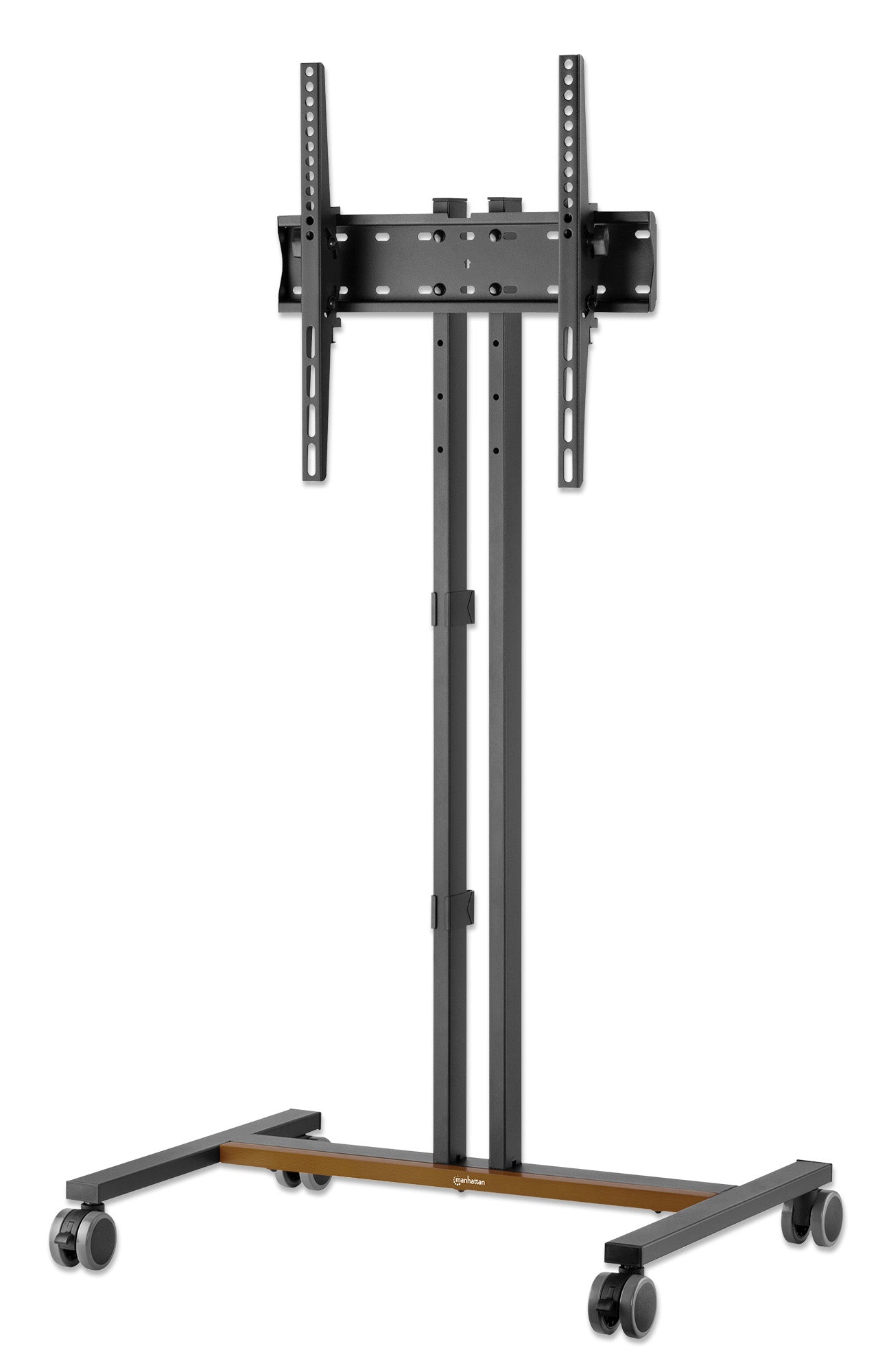 Kompakter TV-Ständer auf Rollen / Standfuß für 34 bis 55 Zoll, neigbar und höhenverstellbar Image 1