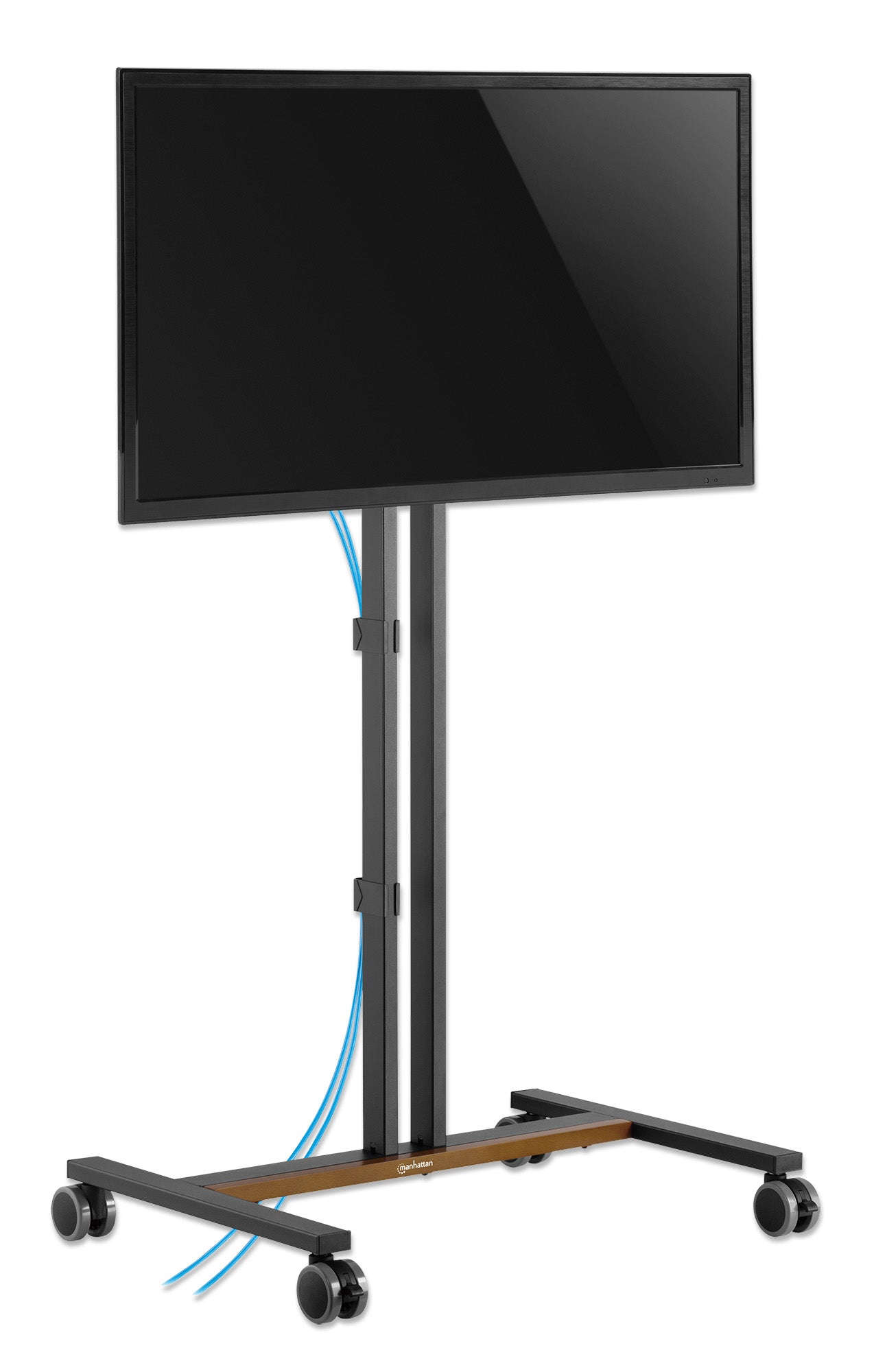 Kompakter TV-Ständer auf Rollen / Standfuß für 34 bis 55 Zoll, neigbar und höhenverstellbar Image 12