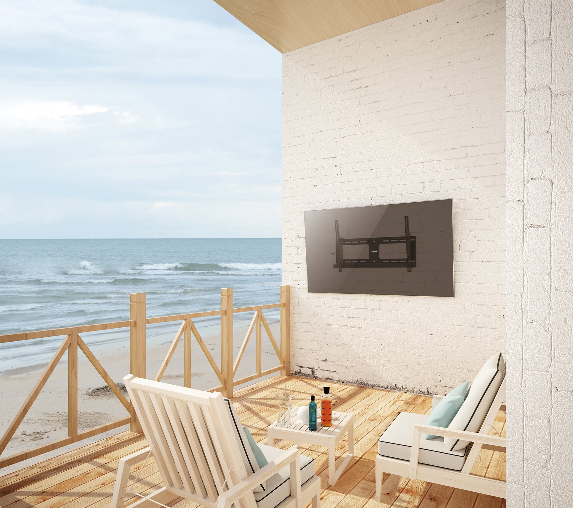 Outdoor Anti-Diebstahl TV-Wandhalterung für 37 bis 86 Zoll, neigbar Image 3