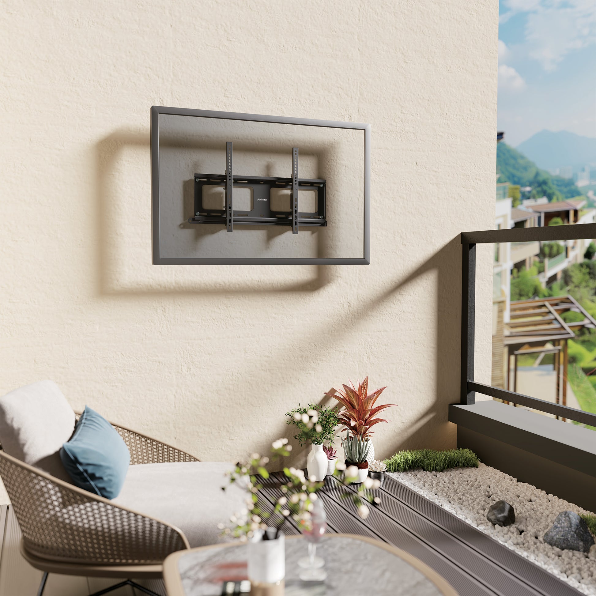 Outdoor Anti-Diebstahl TV-Wandhalterung für 37 bis 86 Zoll, neigbar Image 5