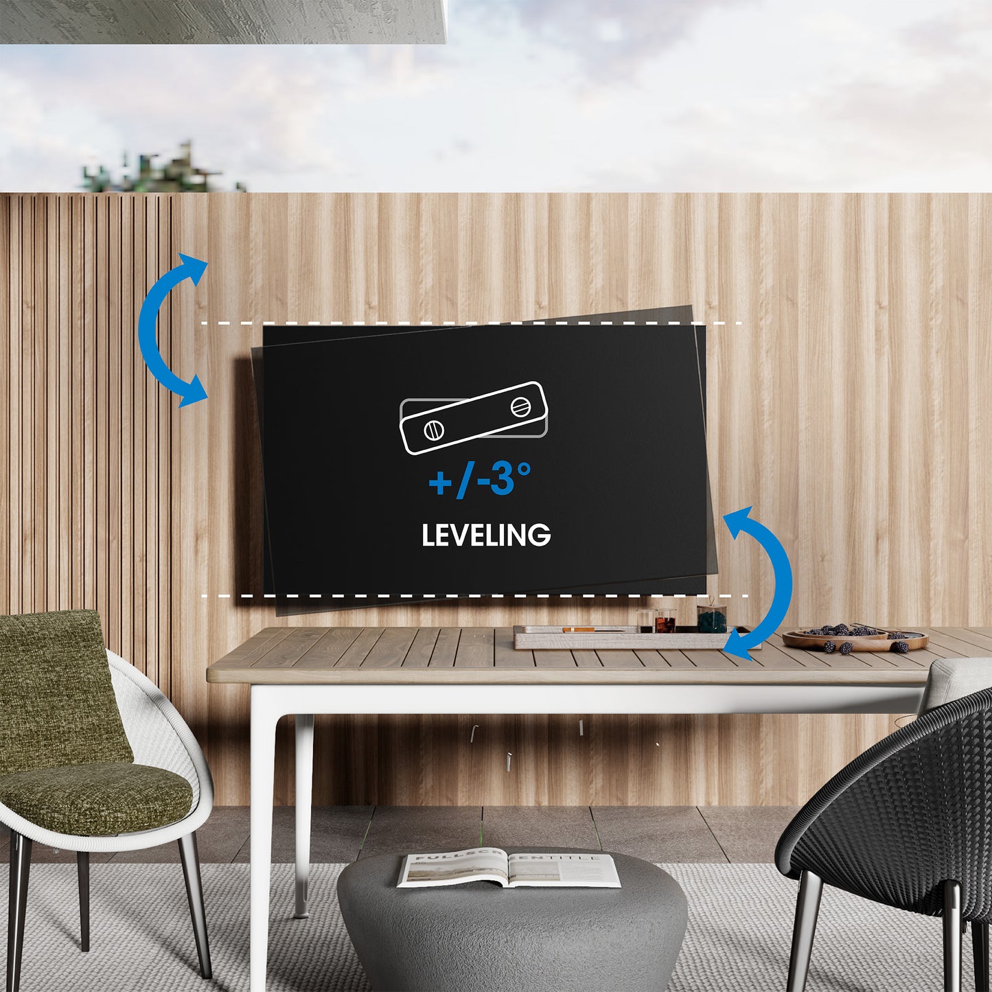 Outdoor TV-Wandhalterung für 37 bis 86 Zoll, vollbeweglich Image 13