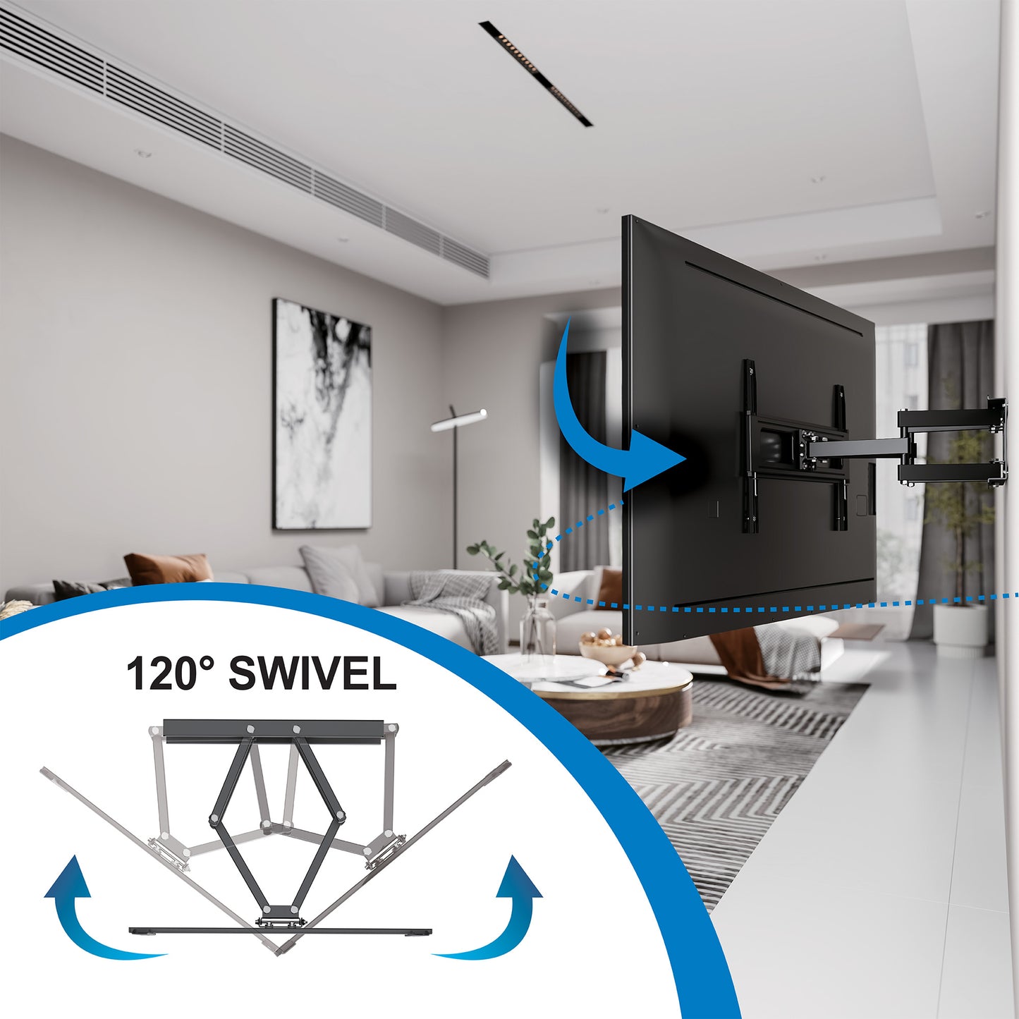 Outdoor TV-Wandhalterung für 37 bis 86 Zoll, vollbeweglich Image 14