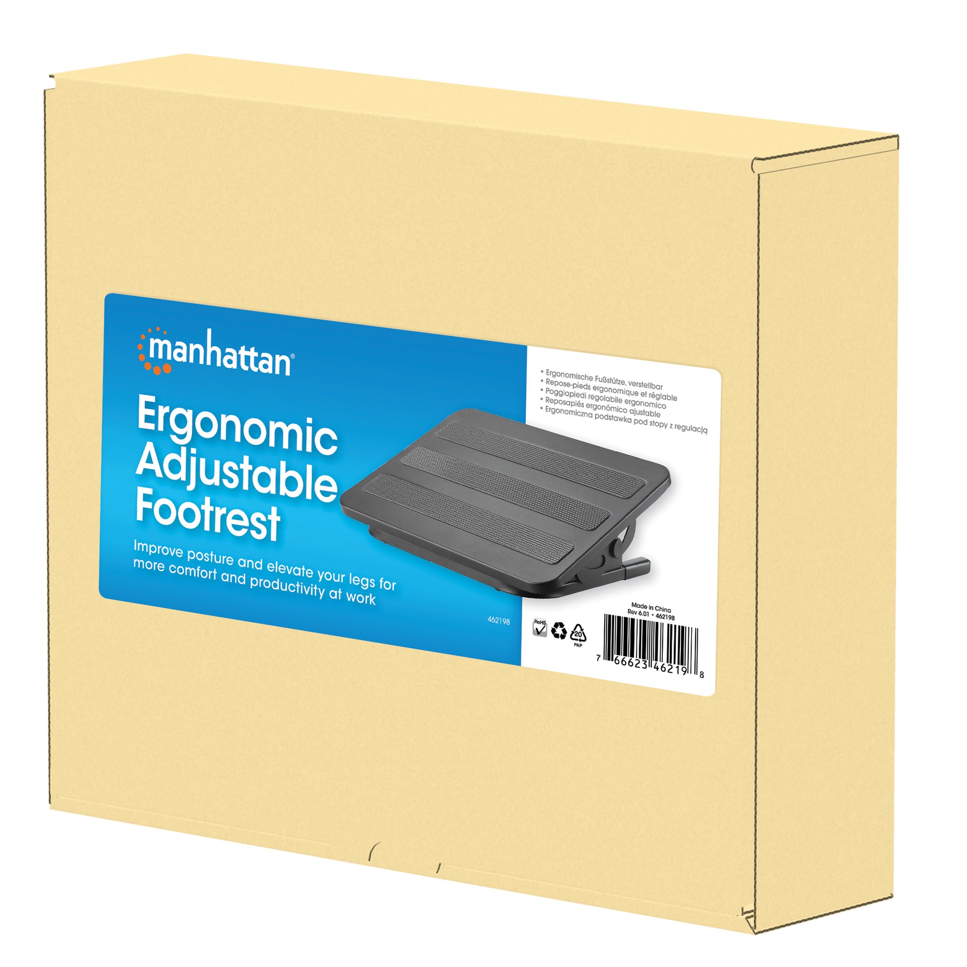 Ergonomische Fußstütze, verstellbar Packaging Image 2