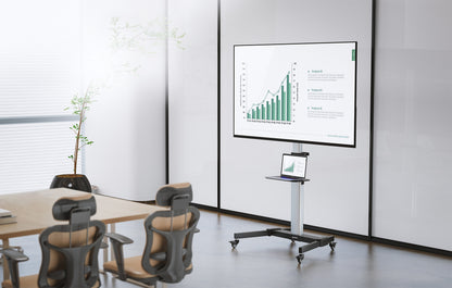 Multimedia TV-Ständer auf Rollen für 37 bis 86 Zoll, neigbar, rotierbar und höhenverstellbar Image 13