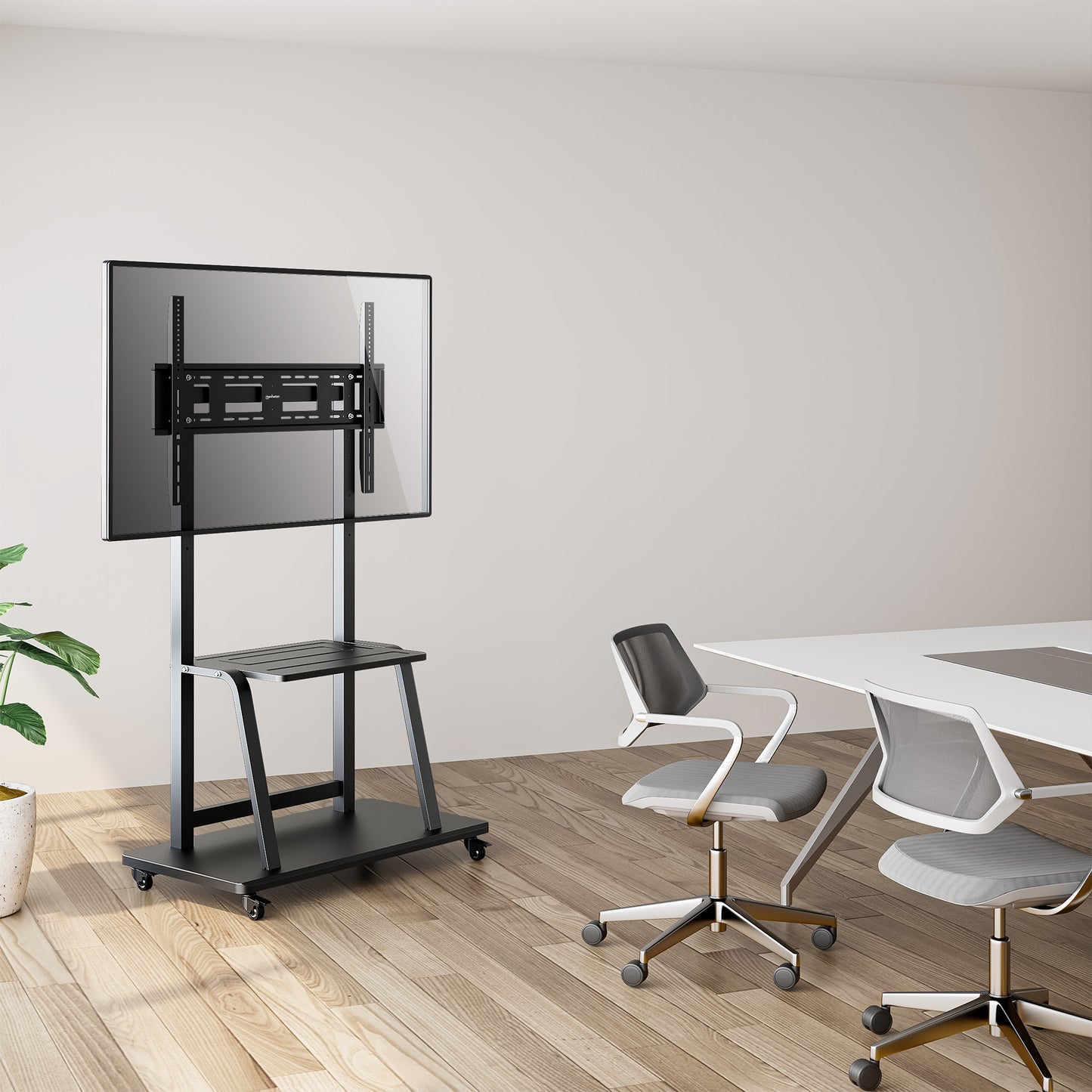 Multimedia TV-Ständer auf Rollen für 37 bis 100 Zoll, höhenverstellbar Image 8