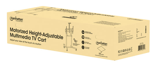 Motorisierter Multimedia TV-Ständer auf Rollen für 55 bis 100 Zoll, elektrisch höhenverstellbar Packaging Image 2