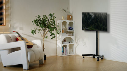 Kompakter TV- und Monitorständer auf Rollen für 13 bis 50 Zoll, neigbar und höhenverstellbar Image 9