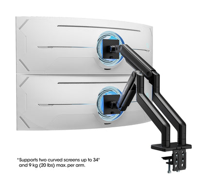 Tischhalterung für zwei Monitore von 17 bis 45 Zoll Image 11