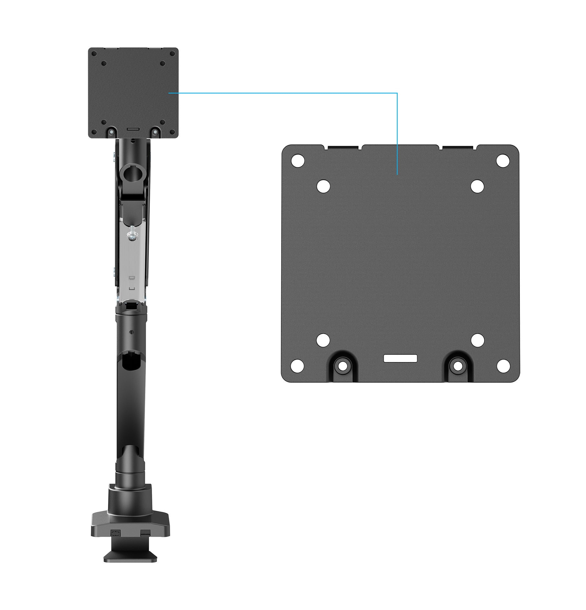 Tischhalterung mit USB-Ports für einen Monitor von 17 bis 57 Zoll Image 12