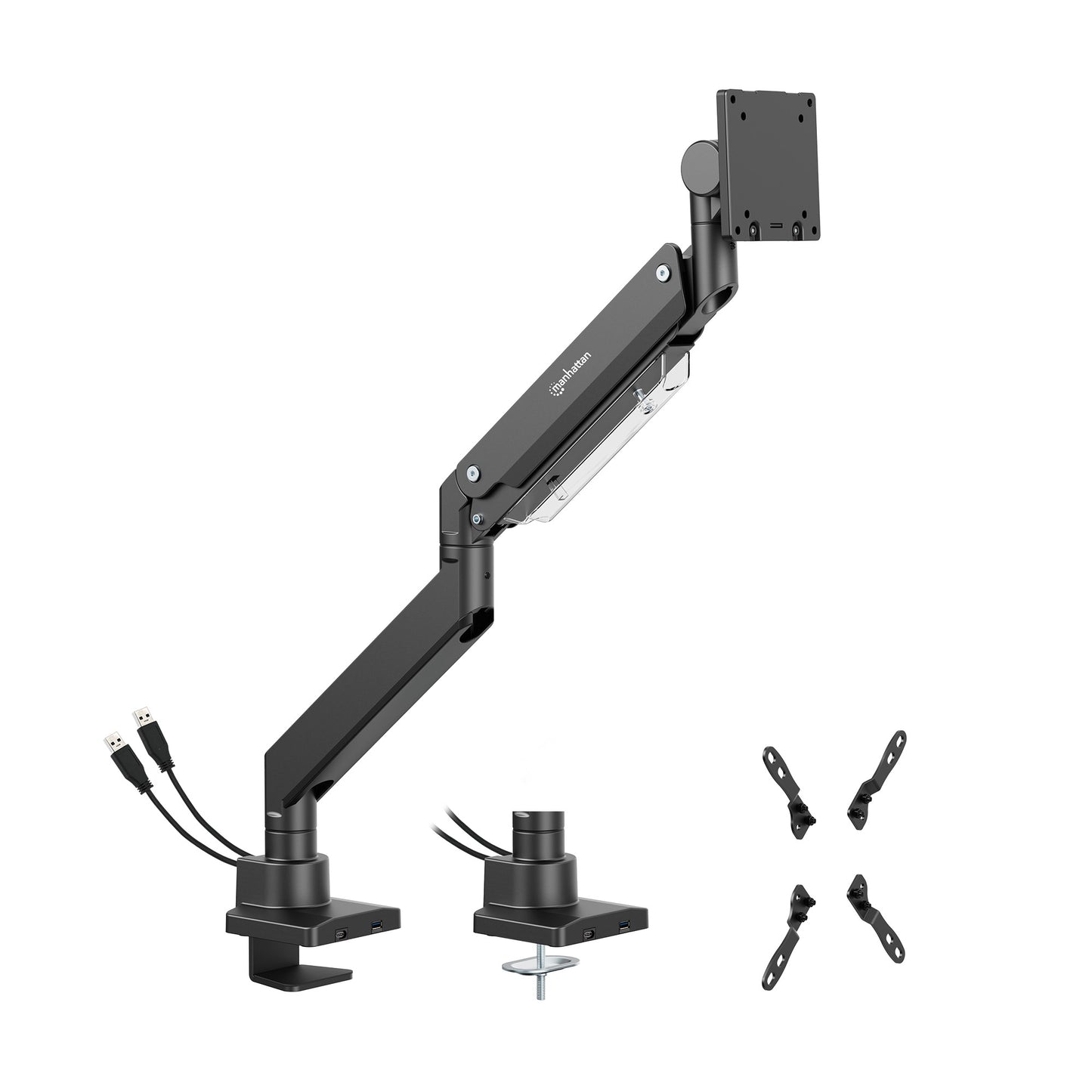 Tischhalterung mit USB-Ports für einen Monitor von 17 bis 57 Zoll Image 4