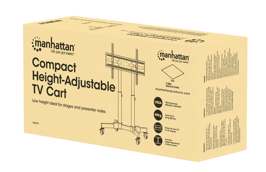 Kompakter TV-Ständer auf Rollen für 23 bis 70 Zoll, neigbar und höhenverstellbar Packaging Image 2