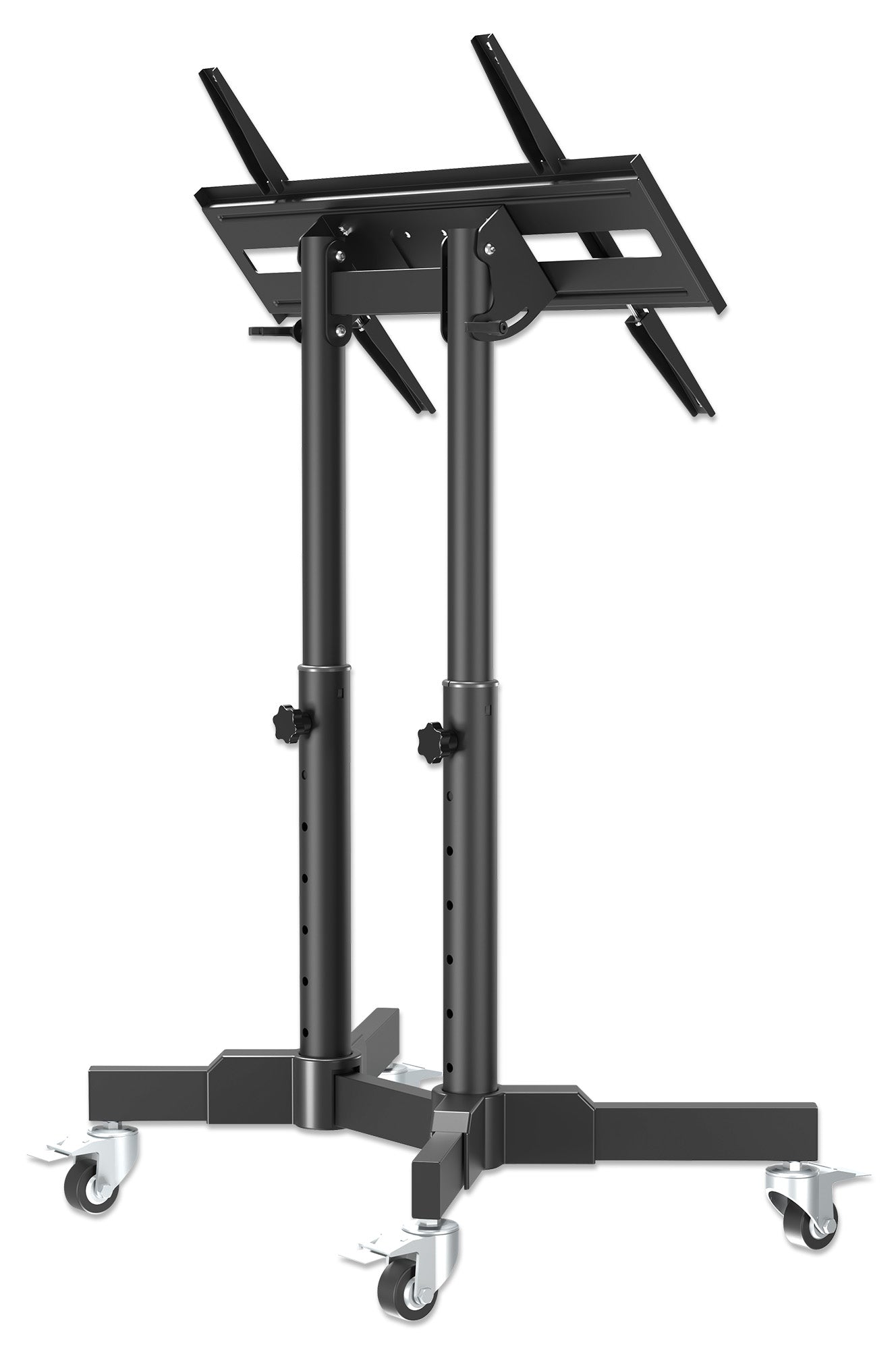 Kompakter TV-Ständer auf Rollen für 23 bis 70 Zoll, neigbar und höhenverstellbar Image 11