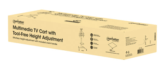 Multimedia TV-Ständer auf Rollen für 37 bis 86 Zoll, neigbar und höhenverstellbar Packaging Image 2