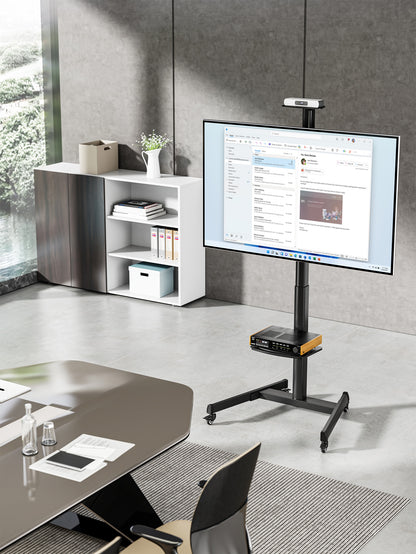 Multimedia TV-Ständer auf Rollen für 37 bis 86 Zoll, neigbar und höhenverstellbar Image 3