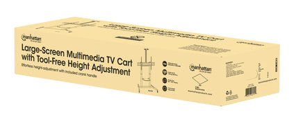 Multimedia TV-Ständer auf Rollen für 60 bis 120 Zoll, neigbar und höhenverstellbar Packaging Image 2