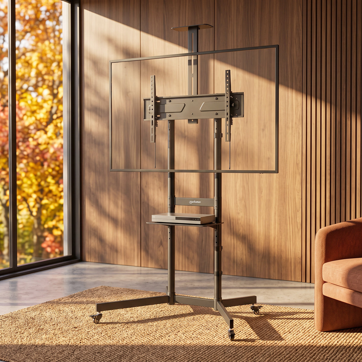 Multimedia TV-Ständer auf Rollen für 37 bis 70 Zoll, neigbar und höhenverstellbar Image 15