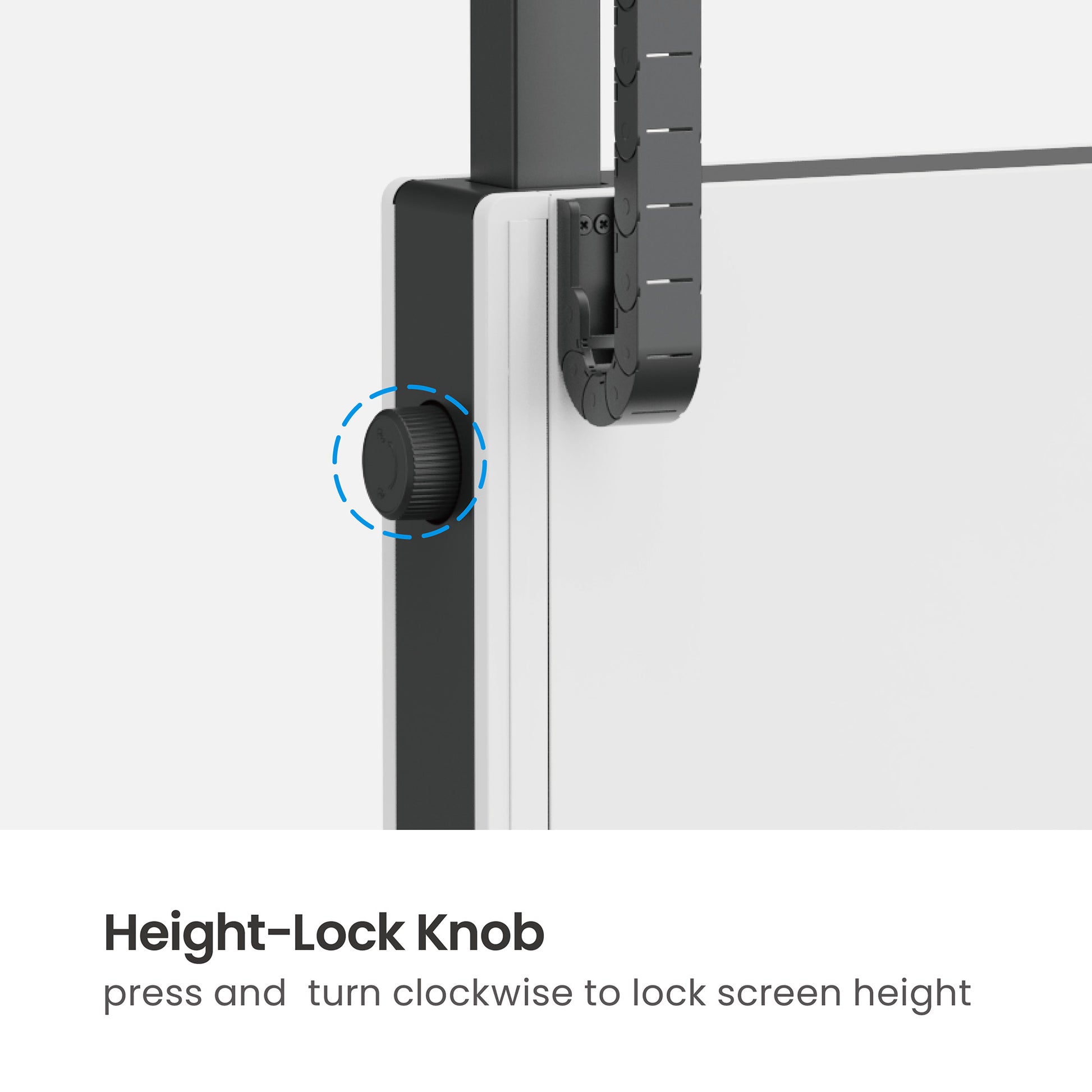 TV-Ständer auf Rollen, höhenverstellbar mit werkzeuglosem Lift&Lock-System, für 50 bis 100 Zoll Image 12