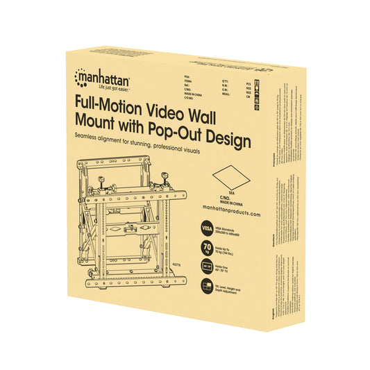Videowand-Halterung, vollbeweglich und ausziehbar, für 45 bis 70 Zoll Packaging Image 2