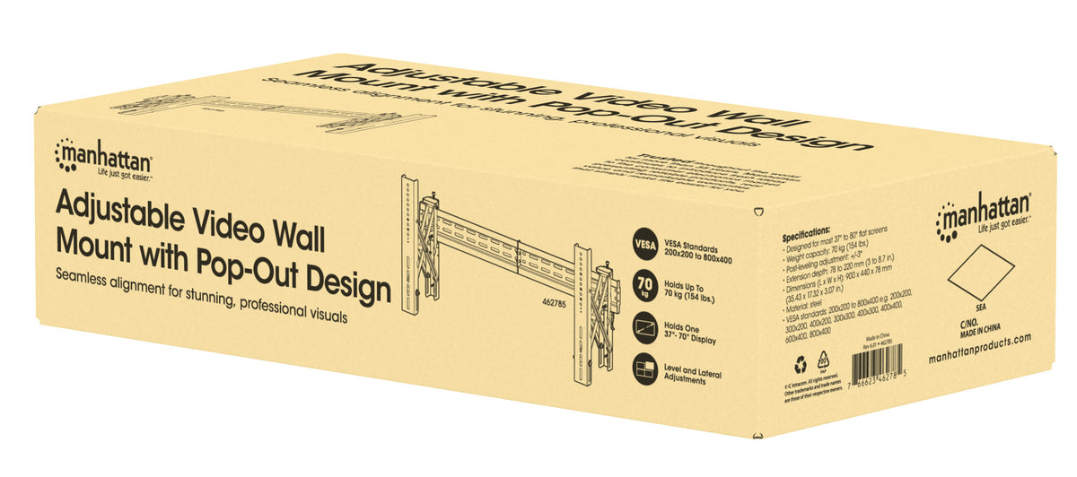 Videowand-Halterung, verstellbar und ausziehbar, für 37 bis 80 Zoll Packaging Image 2